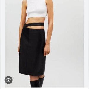 Kaia Zara leather pencil skirt, 100% lamb leather size medium NWOT